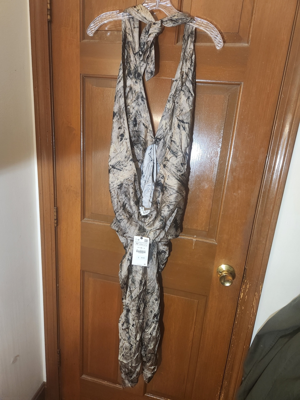 Zara Abstract Print Wide Leg Pareo Pants Size M NWT - Picture 2 of 9